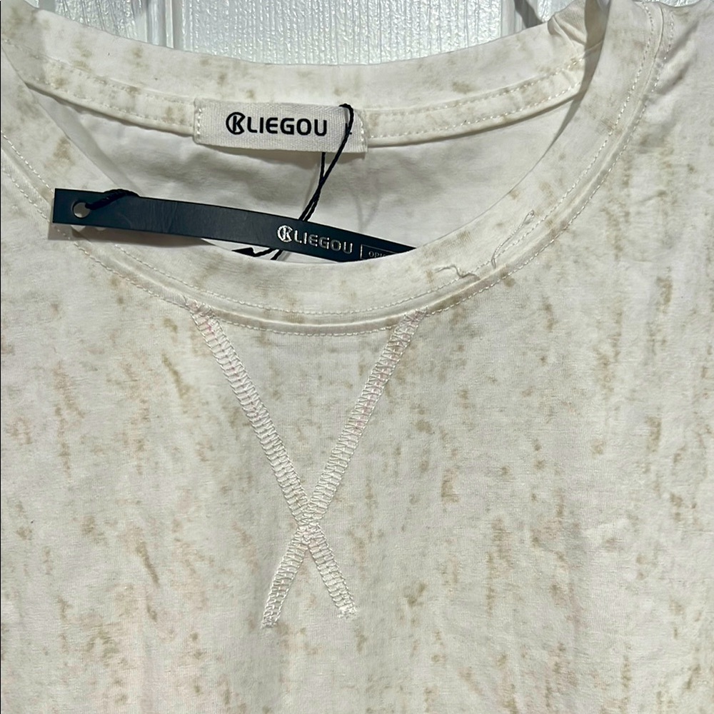 Men's Cream Long Sleeve Tee